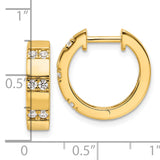 14K Lab Grown Diamond SI1/SI2, G H I, Hinged Hoop Earrings 0.3CTW