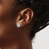 14K White Gold Lab Grown Diamond Love Knot Earrings 0.252CTW