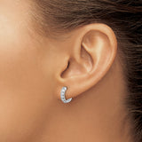 14K Lab Grown Diamond SI1/SI2, G H I, Hinged Hoop Earrings 0.5CTW