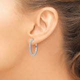 14K Lab Grown Diamond SI1/SI2, G H I, Hinged Hoop Earrings 0.567CTW
