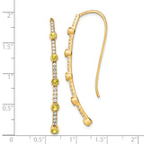 14K Lab Grown Diamond SI1/SI2, G H I, Cr.Yellow Sapp Threader Earring 0.384CTW