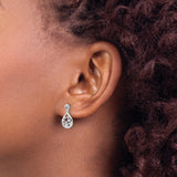 14K White Gold Lab Grown Diamond Post Earrings 0.158CTW