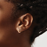 14K Lab Grown Diamond Hinged Hoop Earrings 0.14CTW