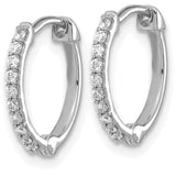 14K Lab Grown Diamond Hinged Hoop Earrings 0.2CTW
