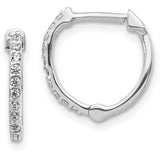 14K Lab Grown Diamond Hinged Hoop Earrings 0.2CTW