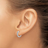14K Lab Grown Diamond SI1/SI2, G H I, Hinged Hoop Earrings 0.18CTW