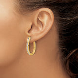 14K Lab Grown Diamond SI1/SI2, G H I, Hinged Hoop Earrings 1CTW