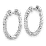 14ky Oro Spotlight Lab Grown Dia. SI+, H+, In and Out Hinged Hoop Earrings 0.492CTW