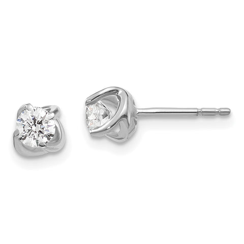 14K White Gold Lab Grown Diamond Twist Earrings 0.48CTW