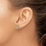 14K Lab Grown Diamond Quatrefoil Post Earrings 0.302CTW