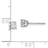 14K White Gold Lab Grown Diamond SI1/SI2, G H I, Post Earrings 0.5CTW