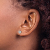 14K White Gold Lab Grown Diamond SI1/SI2, G H I, Round Halo Earrings 1CTW