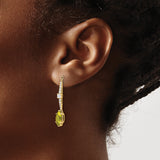 14K Lab Grown Diamond & Created Yellow Sapphire Earring Jackets 0.528CTW