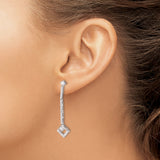 14K Lab Grown Diamond SI1/SI2, G H I, Dangle Post Earrings 0.573CTW