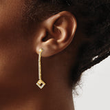 14K Lab Grown Diamond SI1/SI2, G H I, Dangle Post Earrings 0.573CTW