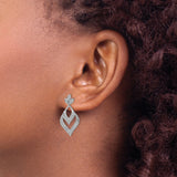 14K Lab Grown Diamond SI1/SI2, G H I, Fancy Teardrop Post Earrings 0.48CTW