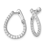 14K White Gold Lab Grown Diamond SI1/SI2, G H I, Fancy Twist Hoop Earrings 0.6CTW