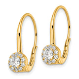 14K White Gold Lab Grown Diamond Leverback Drop Earrings 1.46CTW