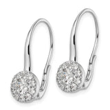 14K White Gold Lab Grown Diamond Leverback Drop Earrings 1.46CTW