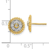14K Lab Grown Diamond SI1/SI2, G H I, Circle Post Earrings 0.335CTW