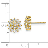 14K Lab Grown Diamond SI1/SI2, G H I, Cluster Post Earrings 0.57CTW