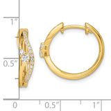 14K Lab Grown Diamond Hinged Hoop Earrings 0.338CTW