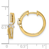 14K Lab Grown Diamond Hinged Hoop Earrings 0.34CTW