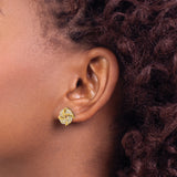 14K Lab Grown Diamond SI1/SI2, G H I, Love Knot Post Earrings 0.312CTW