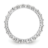 14K White Gold Lab Grown Diamond SI1/SI2, G H I, Shared Prong Eternity Ban