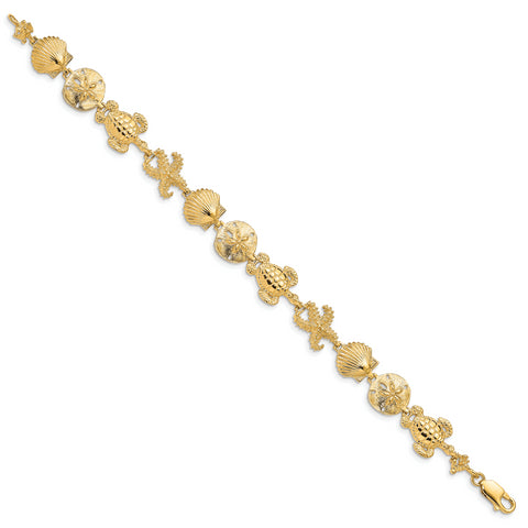 14k Sea Life Theme Bracelet FB1111 - shirin-diamonds