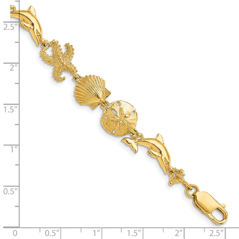 14k Seashore Theme Bracelet FB1116 - shirin-diamonds