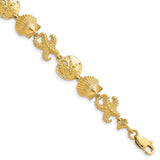 14k Seashell Theme Bracelet FB1142 - shirin-diamonds
