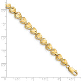 14K Diamond Cut Heart Bracelet FB1190 - shirin-diamonds