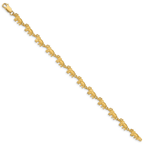 14K Elephant Bracelet FB1225 - shirin-diamonds