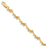 14k Dolphin Bracelet FB1160 - shirin-diamonds