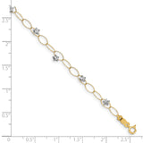 14k Two-tone Puff Stars Bracelet FB1322 - shirin-diamonds