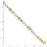 14K Two-Tone Polished Infinity Symbol 7.5in Bracelet FB1417 - shirin-diamonds