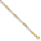 14K Two-Tone Polished Infinity Symbol 7.5in Bracelet FB1417 - shirin-diamonds
