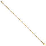 14K Two-tone Fancy Link Bracelet FB1437 - shirin-diamonds