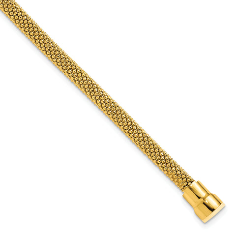 Sterling Silver Gold-tone 18k Flash Plated Magnetic Bracelet
