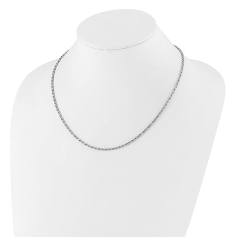 Sterling Silver Adjustable Rope Chain