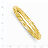 14k 11/16 Oversize Florentine Engraved Hinged Bangle Bracelet FE11/16O - shirin-diamonds