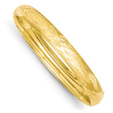 14k 11/16 Oversize Florentine Engraved Hinged Bangle Bracelet FE11/16O - shirin-diamonds