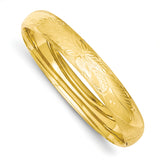 14k 11/16 Florentine Engraved Hinged Bangle Bracelet FE11/16 - shirin-diamonds