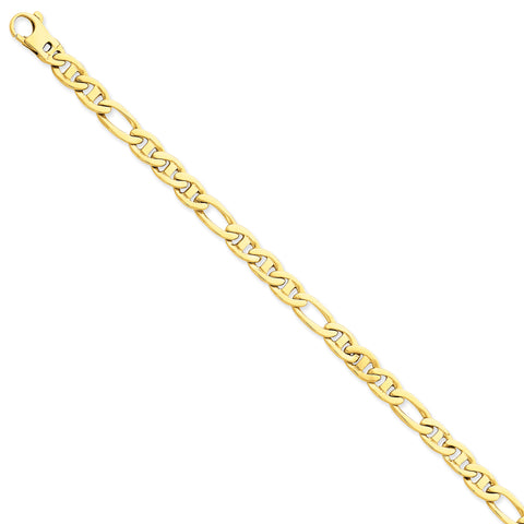 14k 6.5mm Hand-polished Flat Anchor Link Chain FL438 - shirin-diamonds