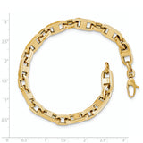 14k Fancy Link Bracelet GB245 - shirin-diamonds