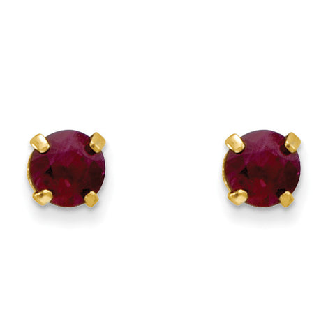 14k Madi K 3mm Ruby Earrings GK118 - shirin-diamonds