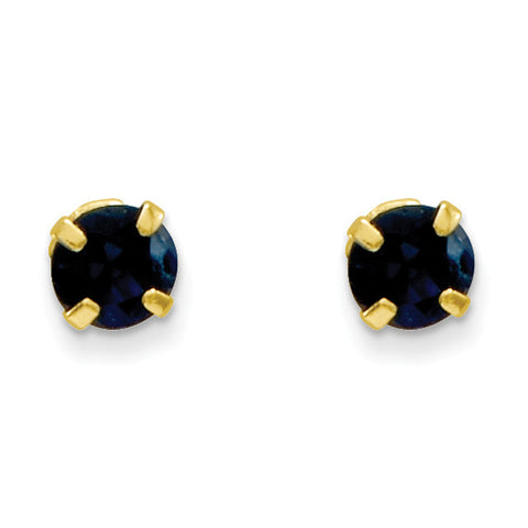 14k Madi K 3mm Sapphire Birthstone Earrings GK120 - shirin-diamonds