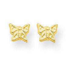 14k Madi K Butterfly Screwback Earrings GK576 - shirin-diamonds