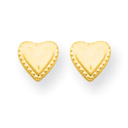 14k Madi K Heart Post Earrings GK588 - shirin-diamonds